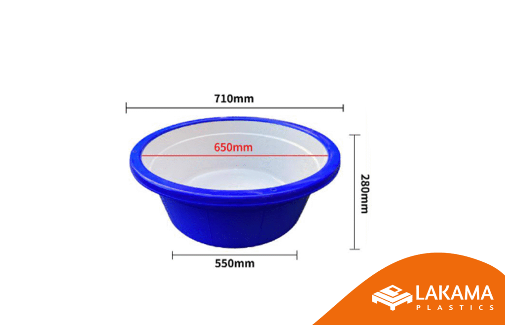 Pot Plastik 710x550x280 mm warna biru putih